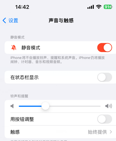 凤山苹果15Pro维修网点分享iPhone15Pro系列机型中隐藏静音图标 